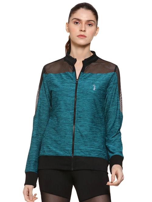 contrast mesh detail jacket - 16507500 - Standard Image - 1