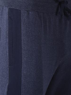 navy blue solid full length track pant - 16507505 - Standard Image - 5