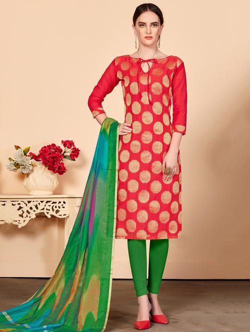 zari work unstitched suit - 16507528 - Standard Image - 1