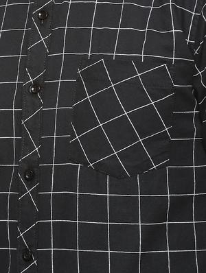 black checkered casual shirt - 16508646 - Standard Image - 5