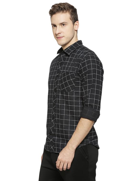 black checkered casual shirt - 16508646 - Zoom Image - 2