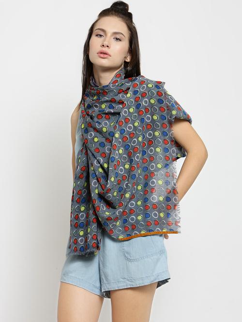 frayed hem wool stole - 16508876 - Standard Image - 1