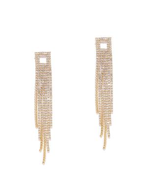 gold brass drop earring - 16509192 - Standard Image - 2