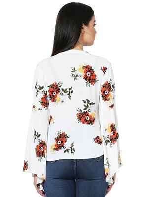 bell sleeved floral shirt - 16509309 - Standard Image - 2