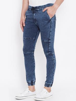 blue denim washed joggers - 16509321 - Standard Image - 2