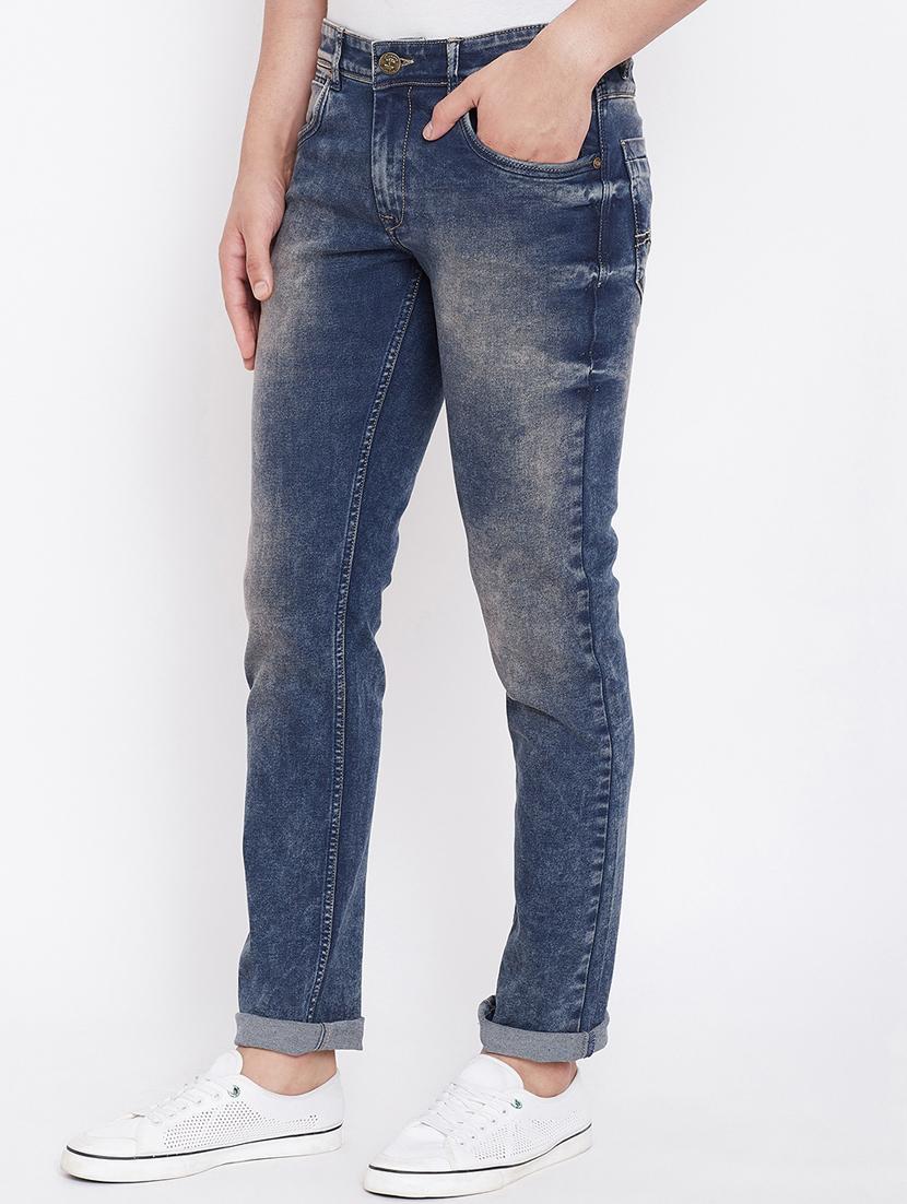 blue heavy washed denim jeans - 16509335 - Zoom Image - 2