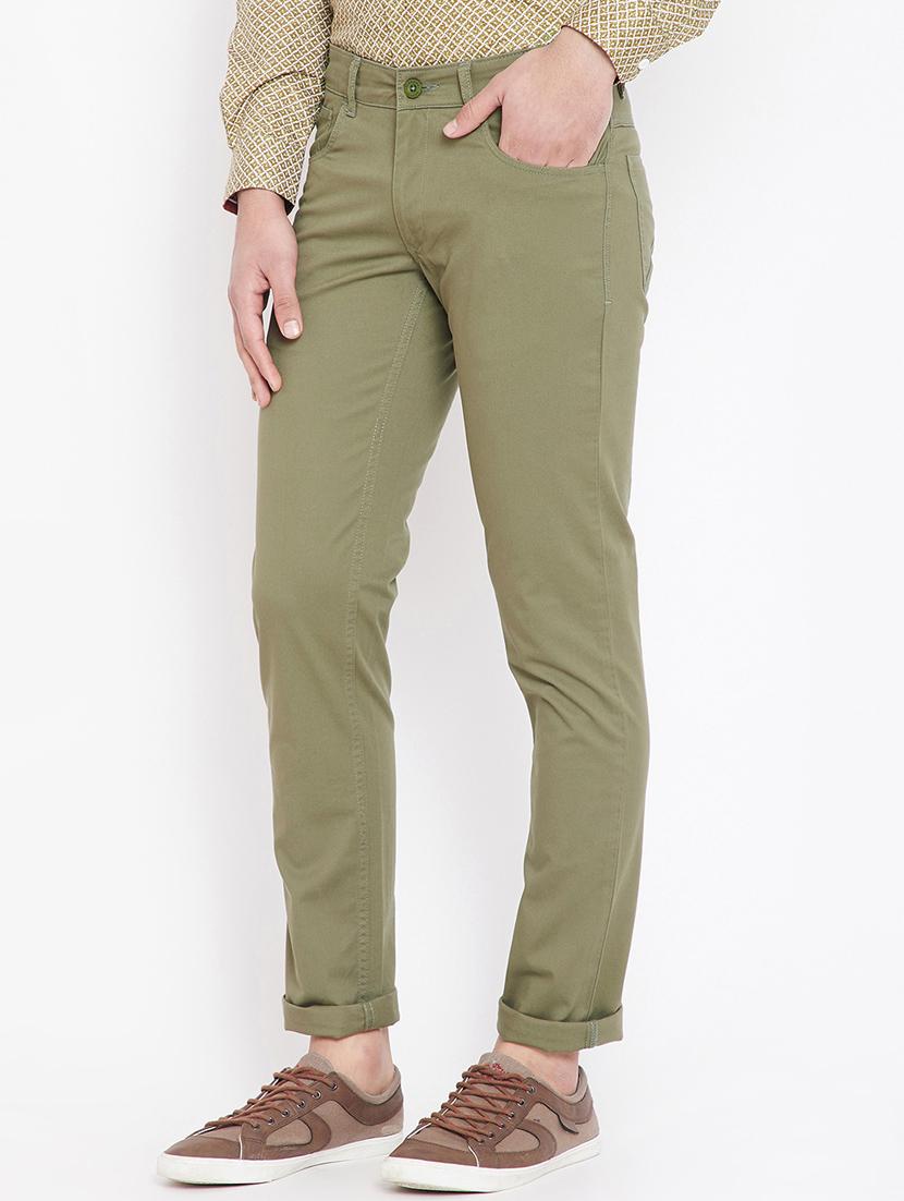 green solid chinos - 16509358 - Zoom Image - 2