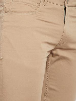beige solid chinos - 16509360 - Standard Image - 5