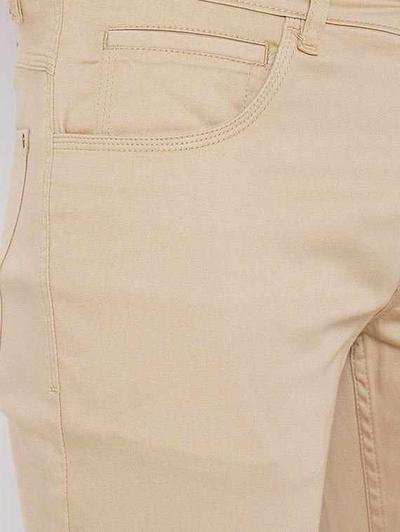 beige solid chinos - 16509369 - Zoom Image - 5