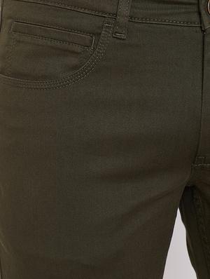 green solid chinos - 16509370 - Standard Image - 5