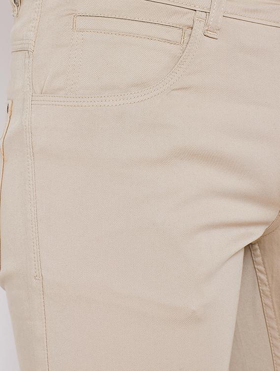 beige solid chinos - 16509371 - Zoom Image - 5