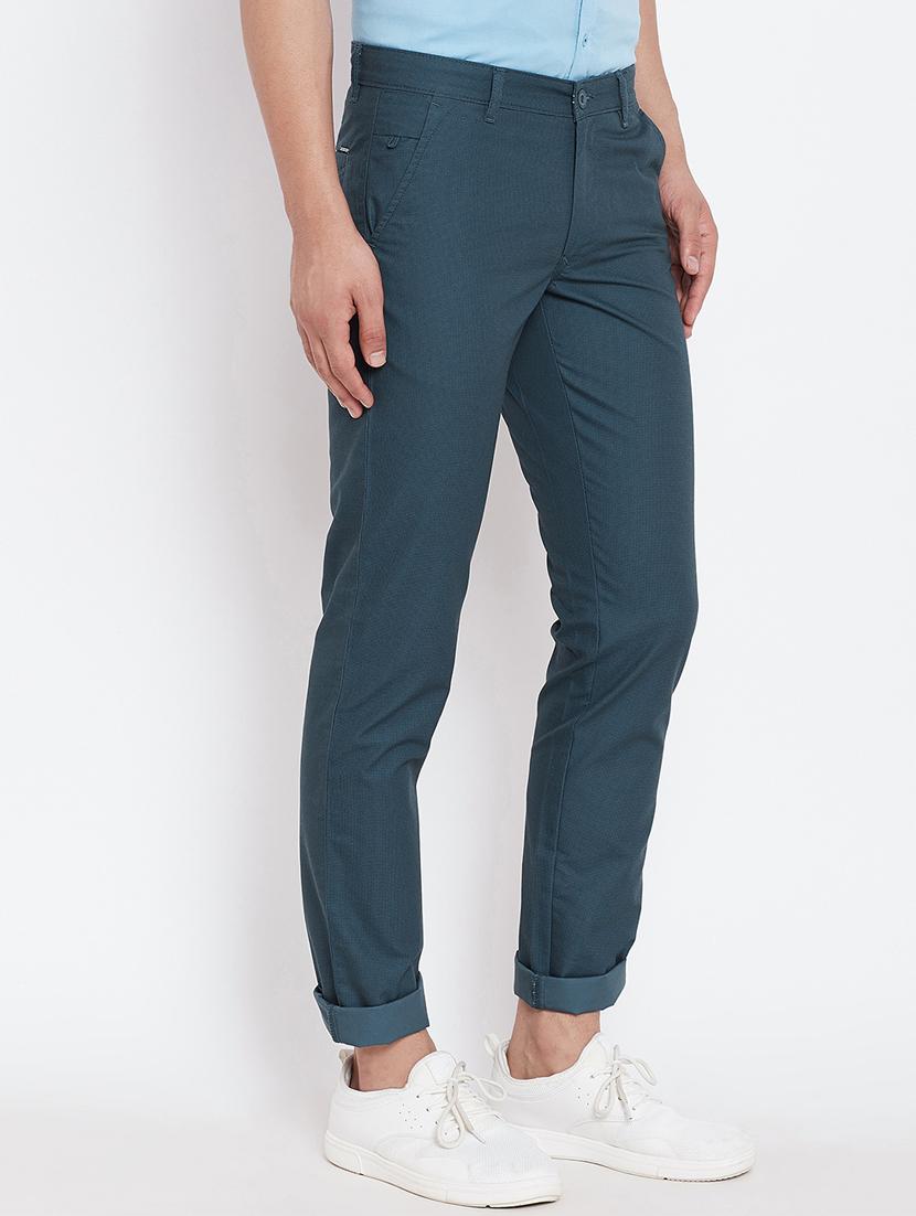 blue checkered chinos - 16509380 - Zoom Image - 2