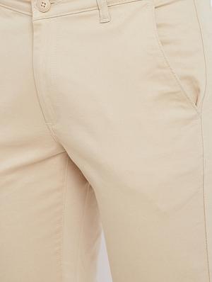 beige solid chinos - 16509400 - Standard Image - 5