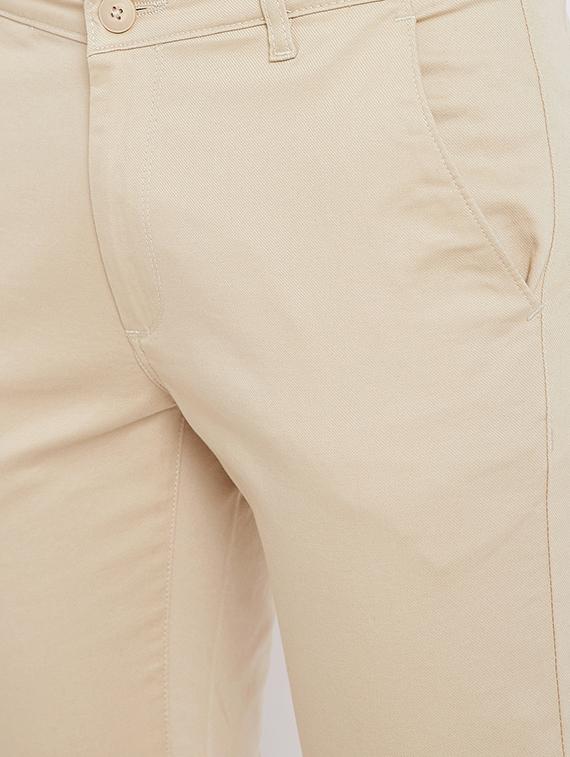 beige solid chinos - 16509400 - Zoom Image - 5