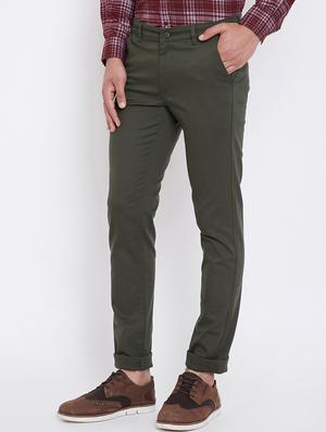 green solid chinos - 16509402 - Standard Image - 2