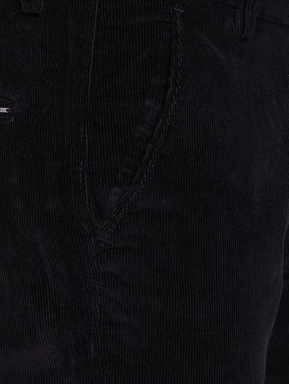 black solid corduroy casual trouser - 16509403 - Zoom Image - 5