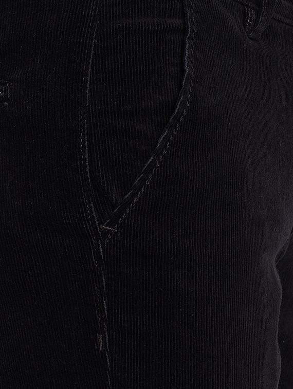 brown solid corduroy casual trouser - 16509404 - Zoom Image - 5