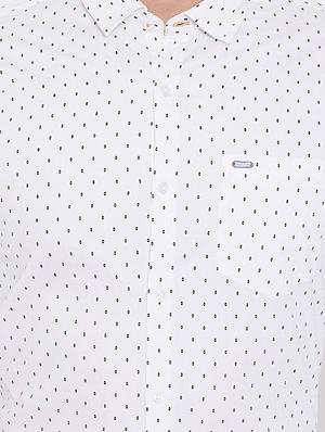 white printed casual shirt - 16509434 - Standard Image - 5
