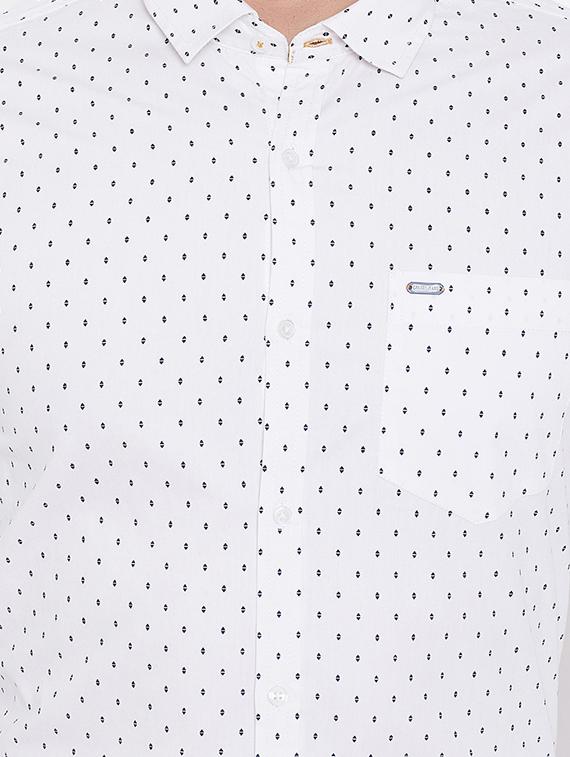 white printed casual shirt - 16509434 - Zoom Image - 5