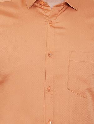 orange self design formal shirt - 16509447 - Standard Image - 5