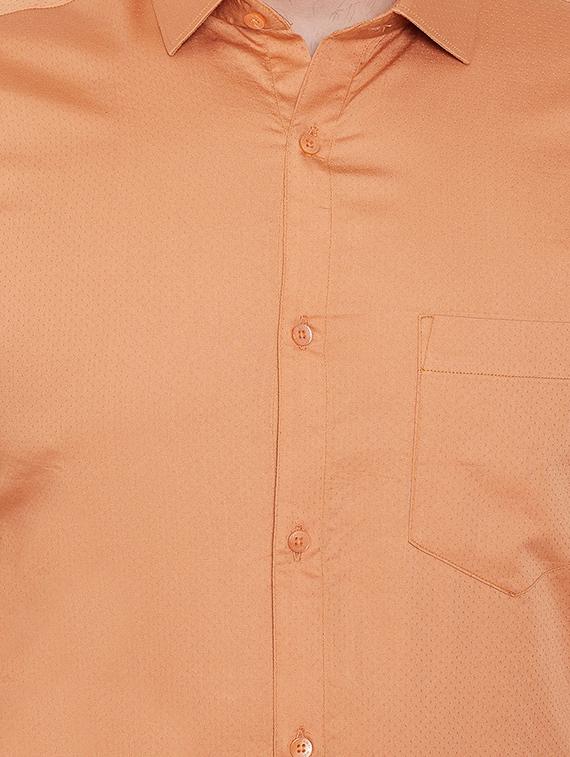 orange self design formal shirt - 16509447 - Zoom Image - 5