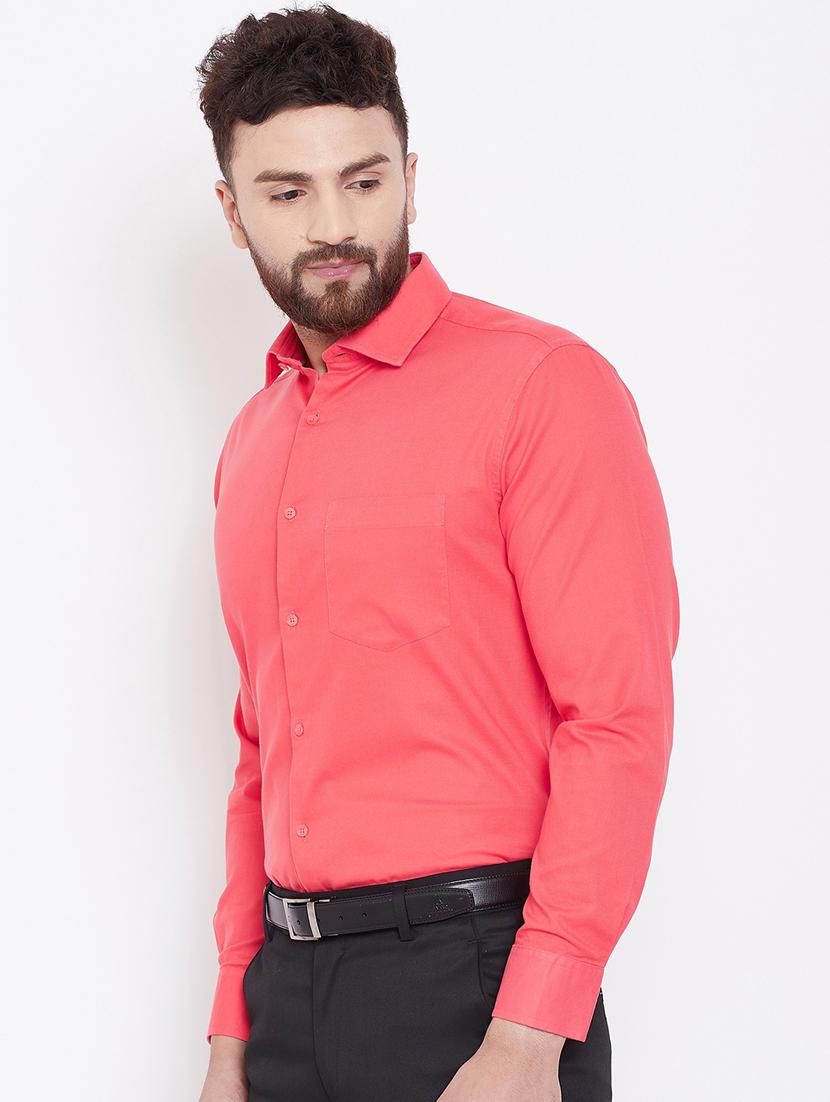 red solid formal shirt - 16509450 - Zoom Image - 2