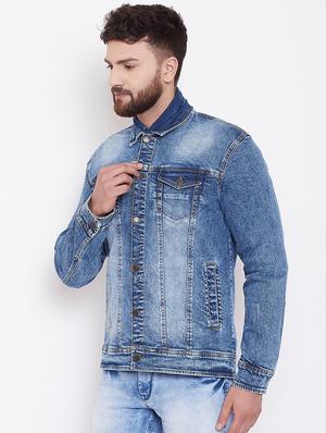blue washed denim jacket - 16509458 - Standard Image - 2