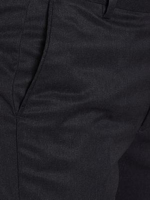 black solid flat front formal trouser - 16509466 - Standard Image - 5