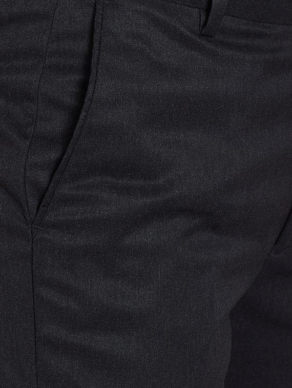 black solid flat front formal trouser - 16509466 - Zoom Image - 5