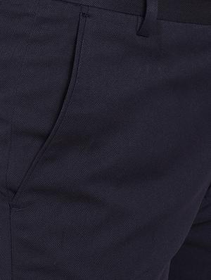 navy blue textured flat front formal trouser - 16509471 - Standard Image - 5