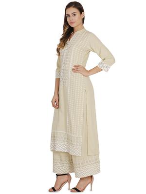 pastel kurta palazzo set - 16509705 - Standard Image - 2
