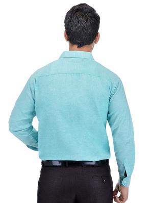 blue and green solid combo formal shirts - 16510255 - Standard Image - 2