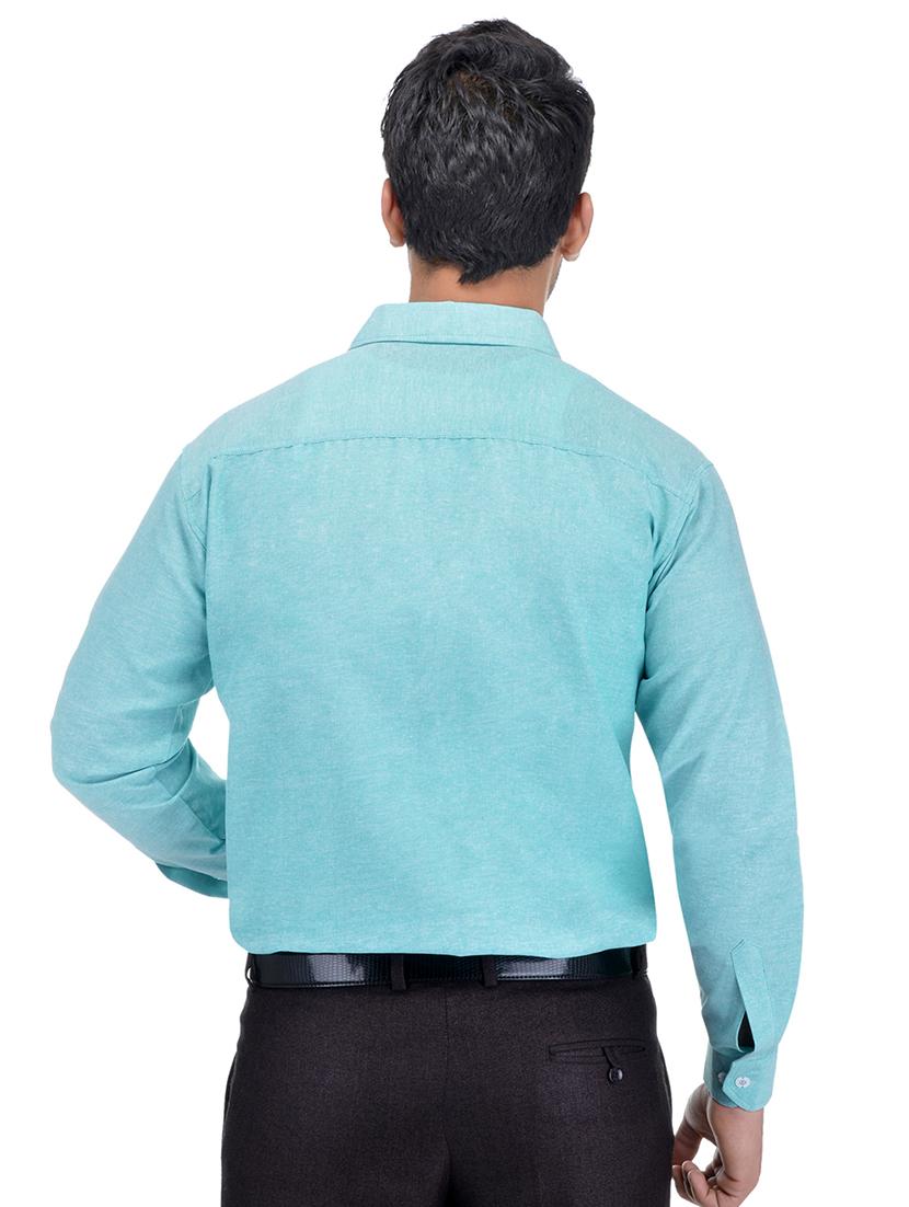 blue and green solid combo formal shirts - 16510255 - Zoom Image - 2