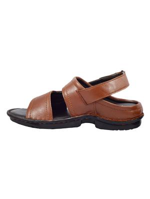 brown leather back strap sandals - 16510411 - Standard Image - 2