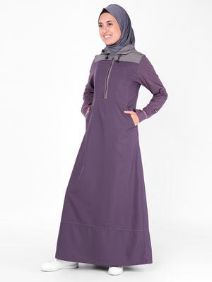 solid fit & flare cloaks & abaya - 16510729 - Standard Image - 2