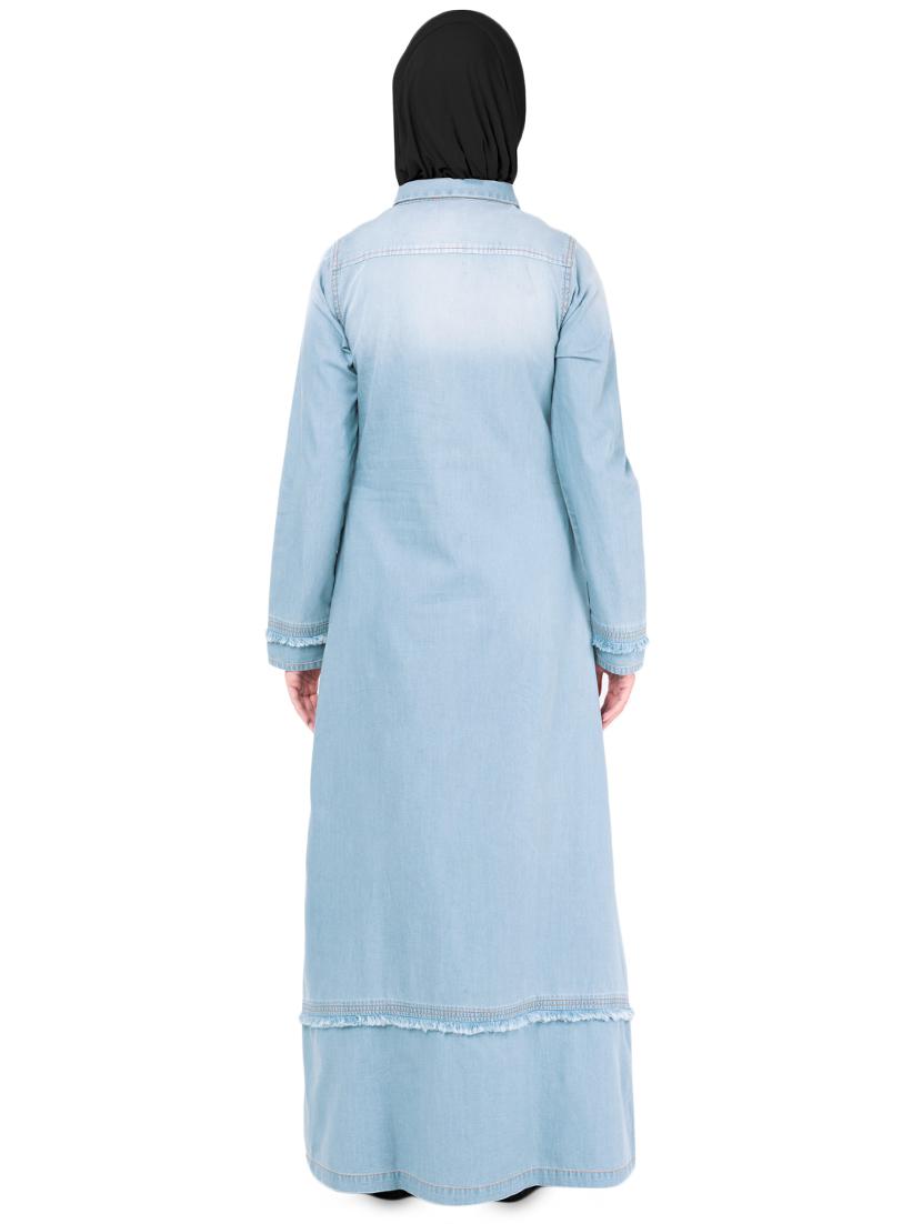 solid a-line cloaks & abaya - 16510737 - Zoom Image - 2