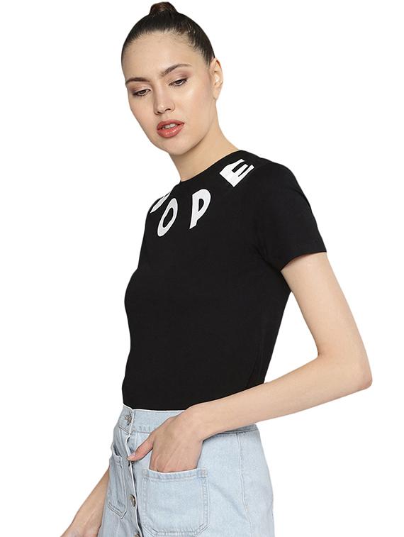 crew neck quirky text tee - 16510826 - Zoom Image - 2