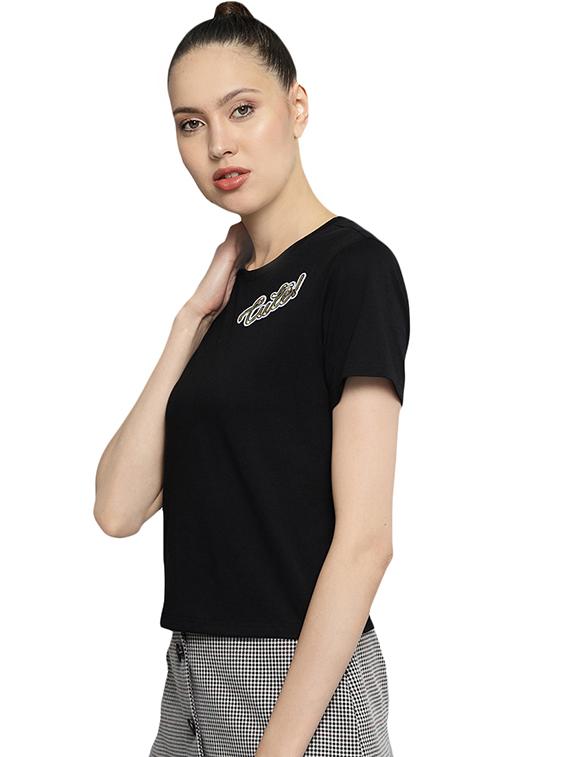 crew neck quirky text tee - 16510827 - Zoom Image - 2