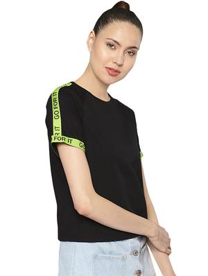 crew neck quirky tape tee - 16510831 - Standard Image - 2