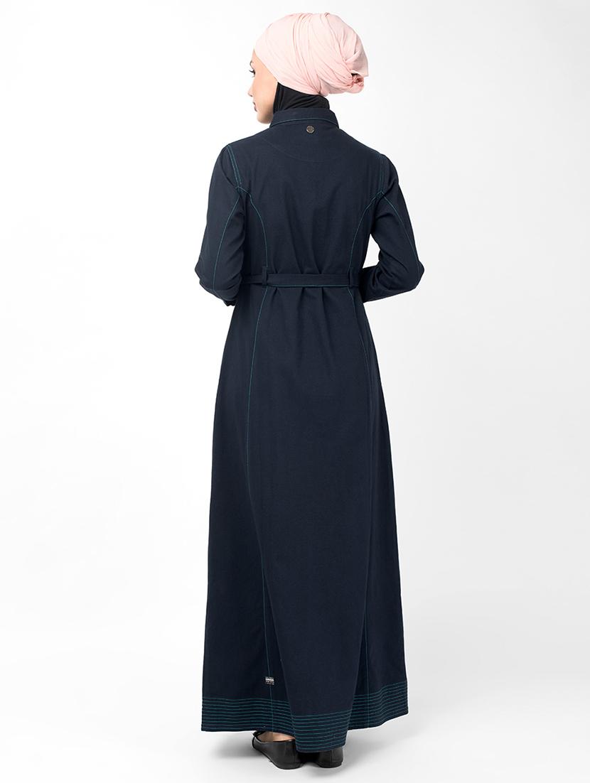 denim a-line cloaks & abaya - 16511686 - Zoom Image - 2