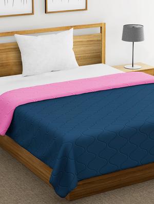 reversible micro polyester 150 gsm solids single bed comforter - 16512480 - Standard Image - 2