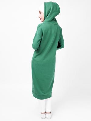 drop shoulder hooded hijab dress - 16512571 - Standard Image - 2
