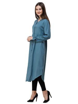 button up gathered hijab dress - 16512892 - Standard Image - 2