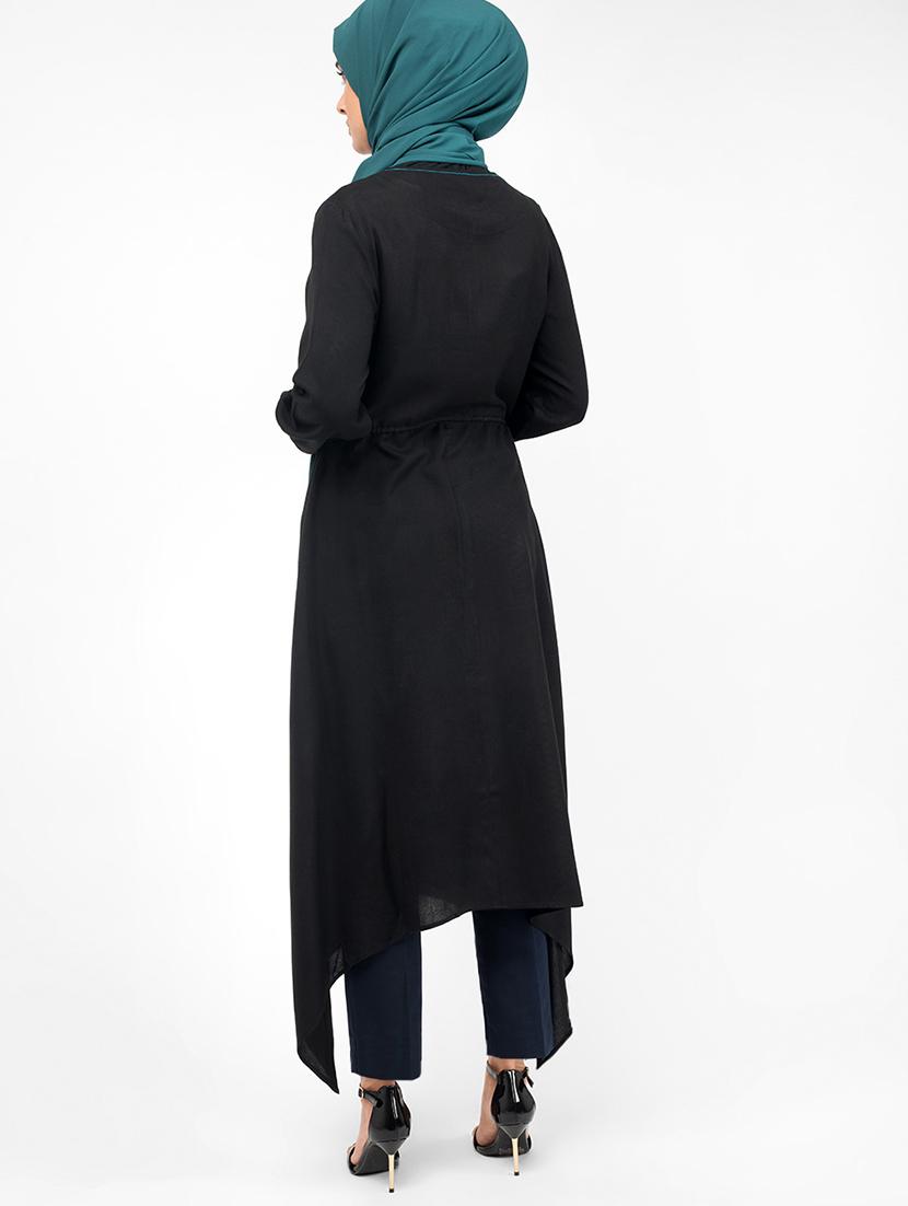 drawstring ruched asymmetric hijab dress - 16512917 - Zoom Image - 2