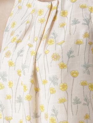 pleated neck floral top - 16513097 - Standard Image - 5