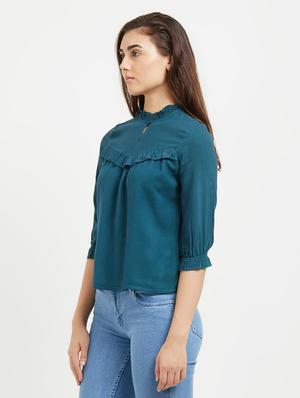 frill detail solid top - 16513107 - Standard Image - 2