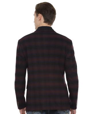 red single breasted checkered casual blazer - 16513419 - Standard Image - 2