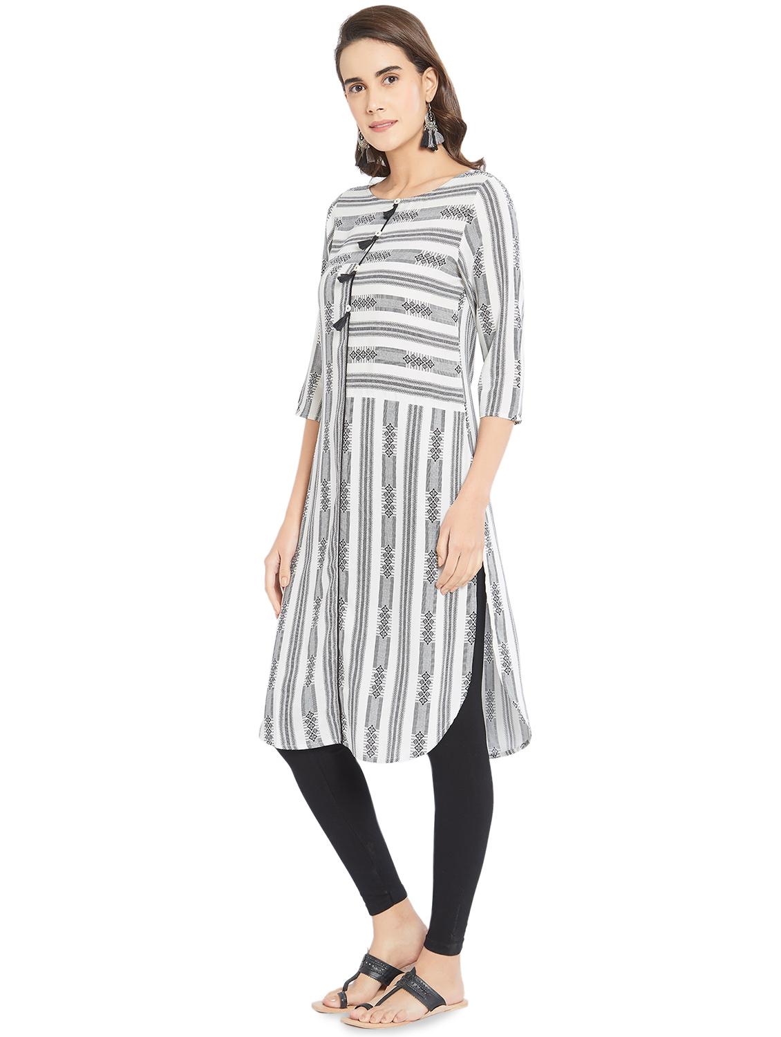 self-design straight kurta - 16513433 - Zoom Image - 2