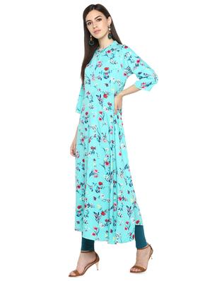 floral a-line ethnic dress - 16513445 - Standard Image - 2