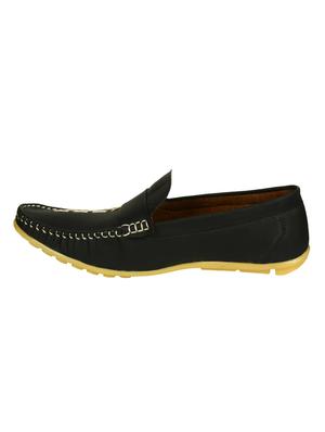shoes kingdom black leatherette slip on loafers - 16513486 - Standard Image - 2